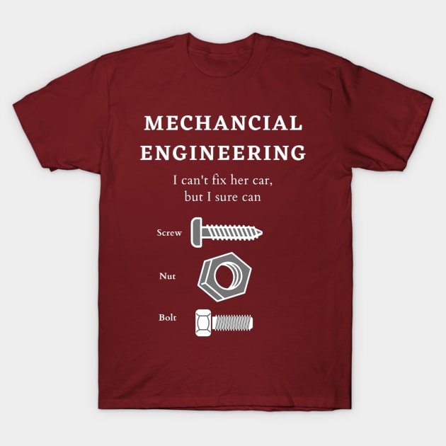 Mechanical Engineering T-Shirt by Humor me Engineering and Math